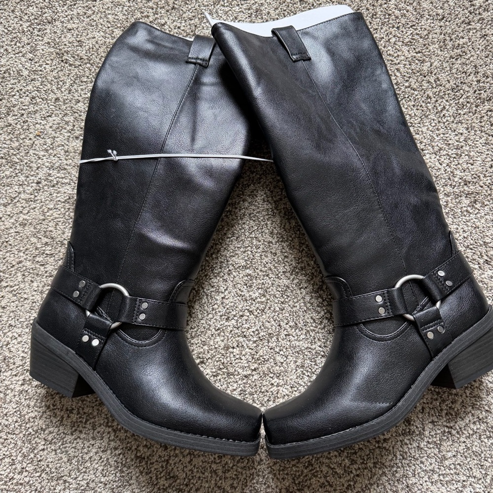 Womens Oakley Harness Moto Biker Boots - Universal Thread Black 6.5 - Picture 9 of 11
